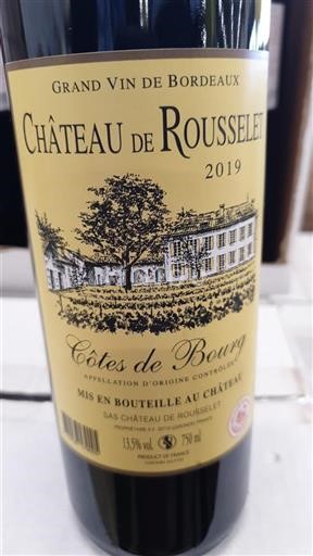 Burdeos Côtes-de-bourg Château Rousselet 2019