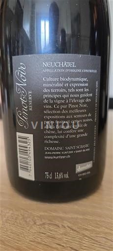 Neuenburg Neuchâtel AOC Domaine Saint Sébaste Réserve 2019
