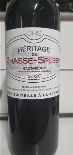 Bordéus Haut-Médoc Château Chasse-Spleen Héritage de Chasse-Spleen 2020