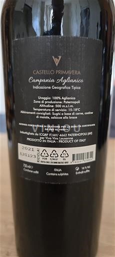 Campanie Castello Primavera Campania Aglianico 2021