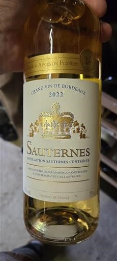 Bordeaux Sauternes Cave Augustin Florent 2022