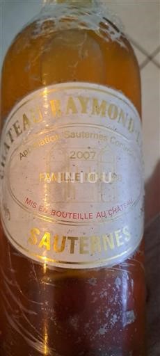 Bordeaux Sauternes Château Raymond-Lafon 2007