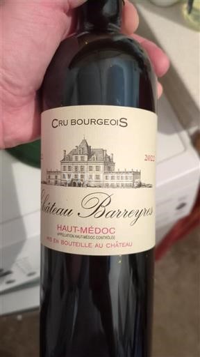 Bordeaux Haut-Médoc Cru Bourgeois Château Barreyres 2022