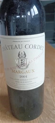 Bordeaux Margaux Château Cordet 2004