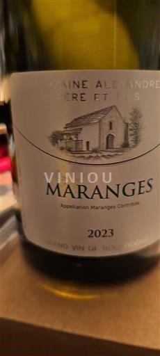 Bourgogne Maranges Domaine Alexandre 2023
