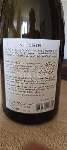 Neuchâtel Neuchâtel AOC Cave des Coteaux Terra Ancestra 2021