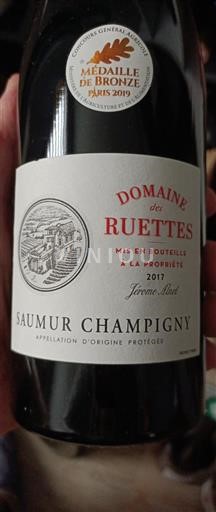 Loiren laakso Saumur-champigny Domaine Des Ruettes 2017