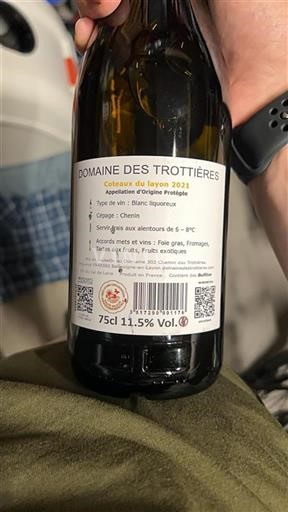 Loirevallei Coteaux du Layon Domaine Des Trottières 2021