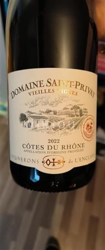 Rona dolina Côtes-du-Rhône Domaine Saint-Privat Vieilles Vignes 2022