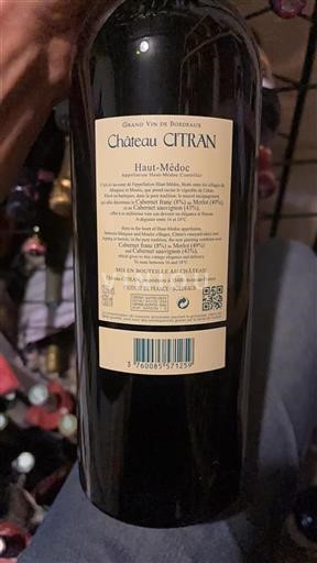 Bordeaux Haut-Médoc Château Citran 2015