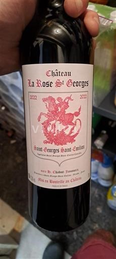 Bordeaux Saint-Georges-Saint-Émilion La Rose St Georges 2022
