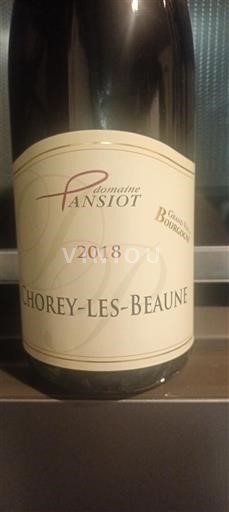 Bourgogne Chorey-lès-beaune Domaine Pansiot 2018