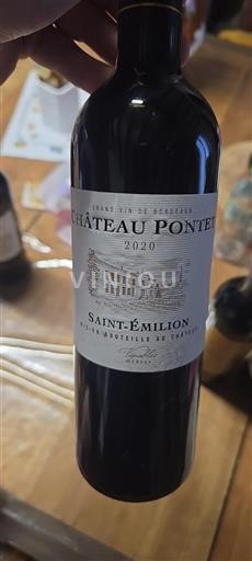 Bordeaux Saint-Émilion Château Pontet 2020