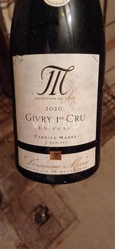 Borgogna Givry Premier Cru Domaine Masse En Veau 2020