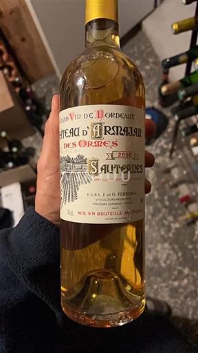 Bordeaux Sauternes Château Armajan des Ormes 2005