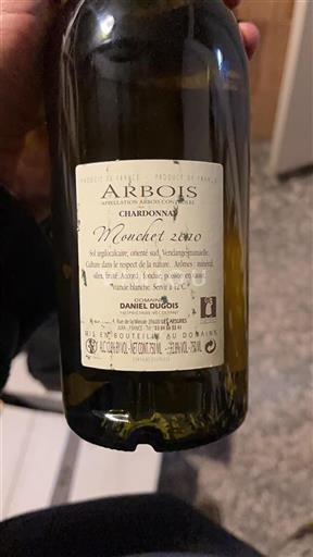 Jura Arbois Domaine Daniel Dugois Mouchet 2010