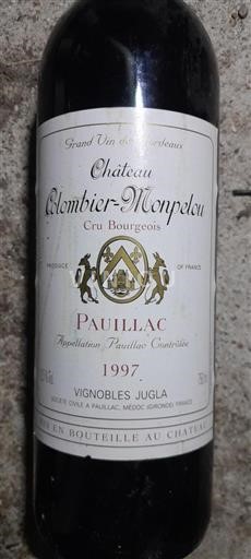 Bordeaux Pauillac Cru Bourgeois Château Colombier-Monpelou 1997