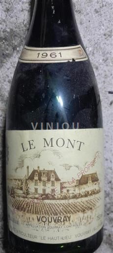 Vallée de la Loire Vouvray Le Haut-Lieu Le Mont 1961