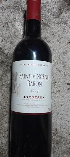 Bordeaux Saint-Vincent Baron 2009