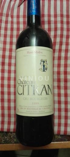 Bordeaux Haut-Médoc Cru Bourgeois Château Citran 1999