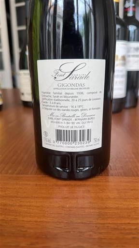 Rhônen laakso Gigondas Font Sarade 2023