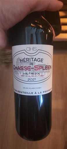 Bordeaux Haut-Médoc Château Chasse-Spleen Héritage de Chasse-Spleen 2021