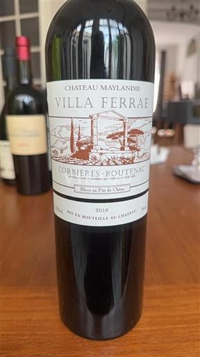 Linguadoca Corbières-Boutenac Château Maylandie Villa Ferrae 2018
