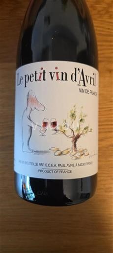 Valle del Ródano No especificado Paul Avril Le Petit Vin d'Avril Sin añada
