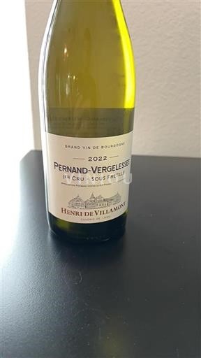 Bourgogne Pernand-vergelesses Premier Cru Henri de Villamont Sous Fr%c3%a9tille 2022