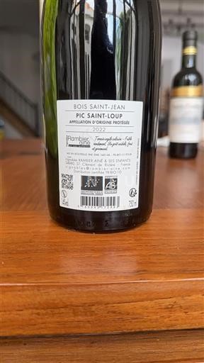 Languedoc Pic-saint-loup Rambier Aîné Bois Saint-Jean 2022