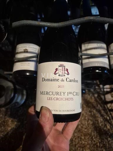 Burgundy Mercurey 1er Cru Domaine Cardon Les Croichots 2023