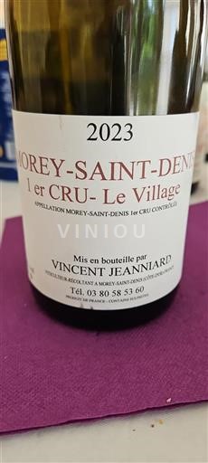 Burgundsko Morey-saint-denis Premier Cru Vincent Jeanniard Le Village 2023