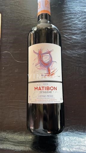 Bordeaux Listrac-Médoc Matibon de Baudan 2015