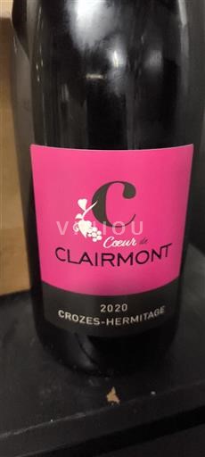 Vallée du Rhône Crozes-hermitage Clairmont Cœur de Clairmont 2020