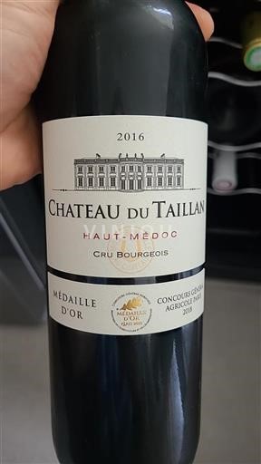 Bordeaux Haut-Médoc Cru Bourgeois Château Taillan 2016