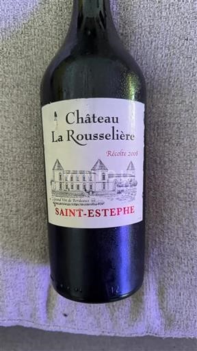 Bordeaux Saint-Estèphe Château La Rousselière 2008