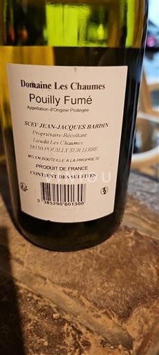 Loiren laakso Pouilly-fumé Domaine Les Chaumes Ei vuosikertaa