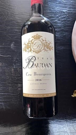 Bordeaux Listrac-Médoc Cru Bourgeois Baudan 2016