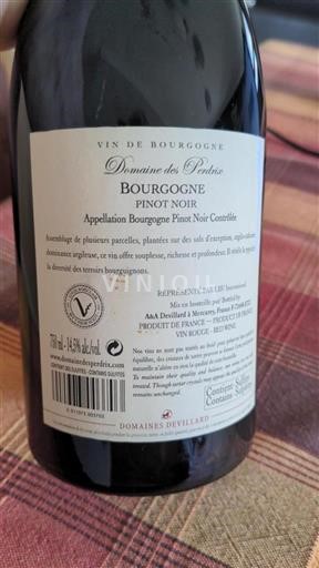 Bourgogne Domaine Des Perdrix 2019