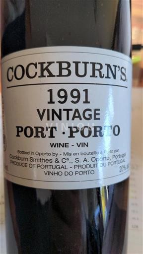 Portogallo Porto Cockburn’s Vintage 1991