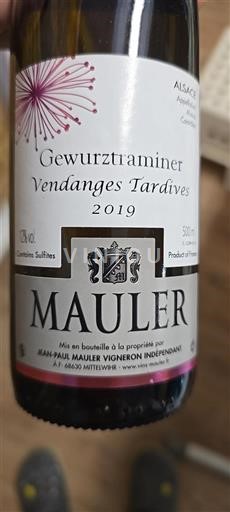 Alsazia Grand Cru Mauler Vendanges Tardives 2019