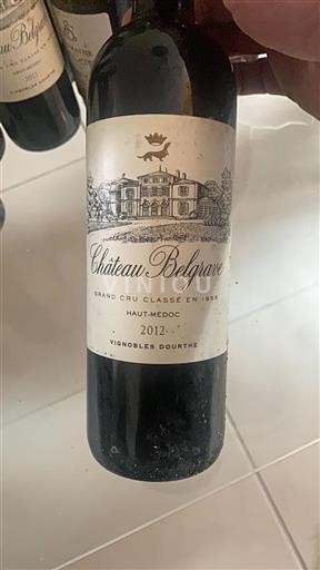 Bordeaux Haut-Médoc Grand Cru Belgrave 2012