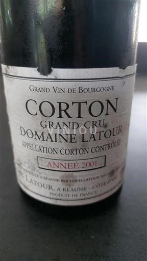 Bourgogne Corton Grand Cru Domaine Latour 2001