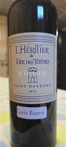 Bordeaux Saint-Estèphe Tour des Termes Réserve 2012
