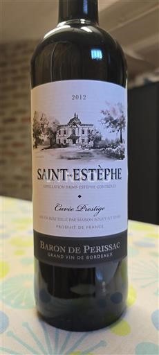 Burdeos Saint-Estèphe Baron de Perissac Prestige 2012