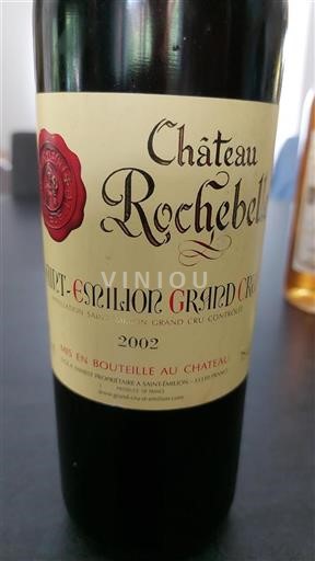 Bordeaux Saint-Émilion Grand Cru Grand Cru Château Rochebelle 2002
