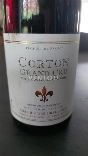 Vin Rouge sec Cellier des Ursulines 2005 France Bourgogne Corton AOC Grand Cru