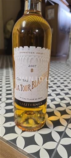 Bordeaux Sauternes Premier Cru Château La Tour Blanche 2007