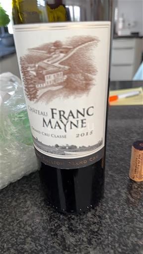 Bordeaux Saint-Émilion Grand Cru Grand Cru Classé Franc Mayne 2015