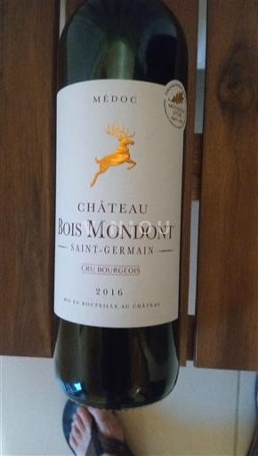 Bordeaux Médoc Cru Bourgeois Château Bois Mondont Saint-Germain 2016